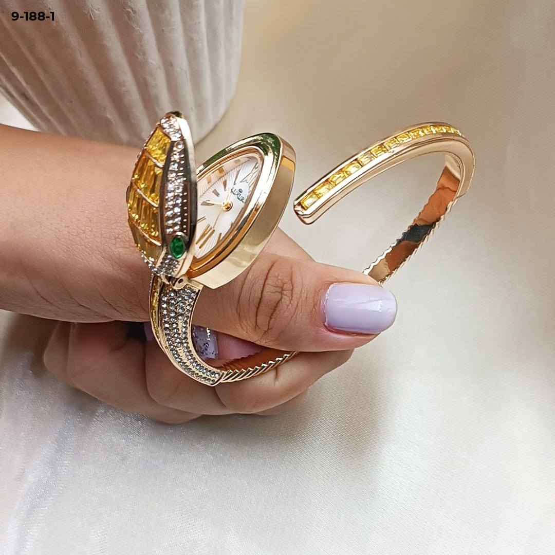 RELOJ LUXUR ARO SERPIENTE PIEDRA METAL DAMA - RELOJES MEDELLIN
