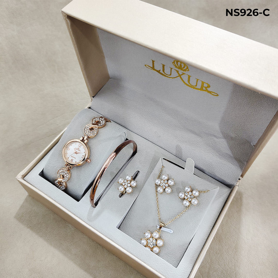 SET RELOJ LUXUR ACCESORIOS + ESTUCHE DAMA - RELOJES MEDELLIN