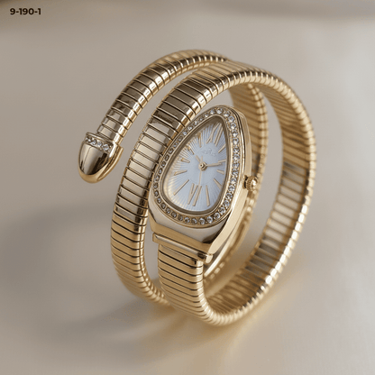 RELOJ LUXUR SERPIENTE PIEDRA METAL DAMA 9-190