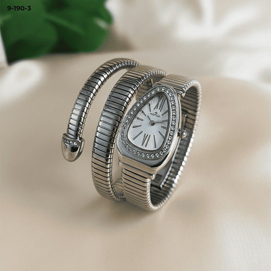 RELOJ LUXUR SERPIENTE PIEDRA METAL DAMA 9-190