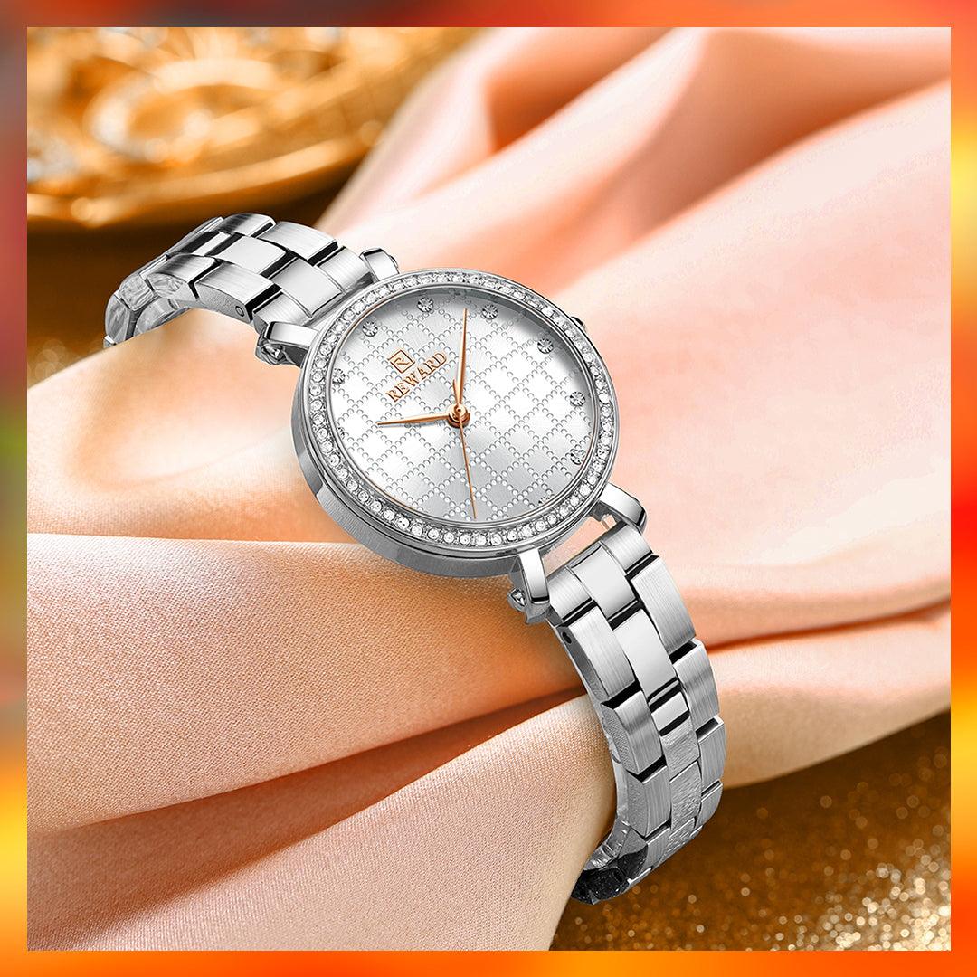 RELOJ REWARD RD21075L PIEDRAS METÁLICO DAMA - RELOJES MEDELLIN