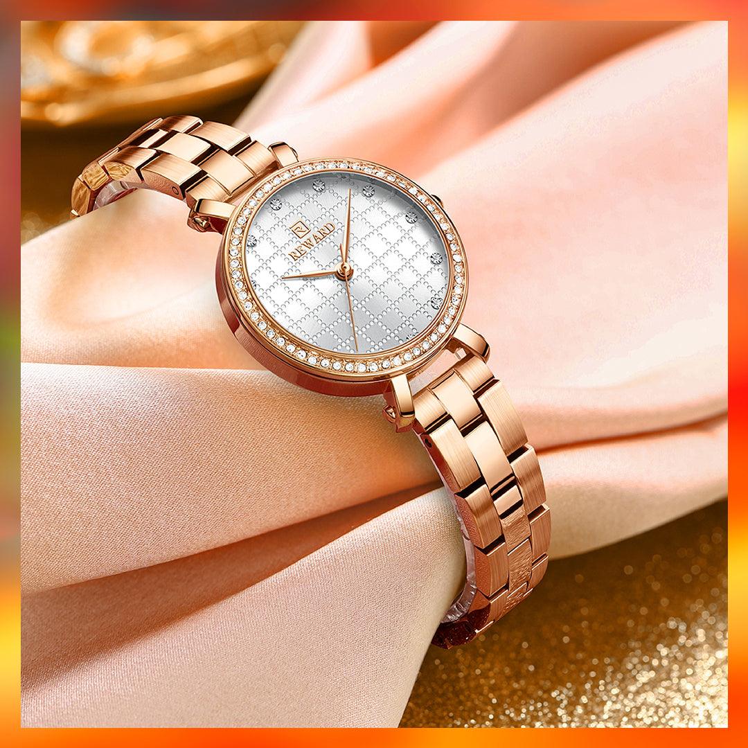 RELOJ REWARD RD21075L PIEDRAS METÁLICO DAMA - RELOJES MEDELLIN