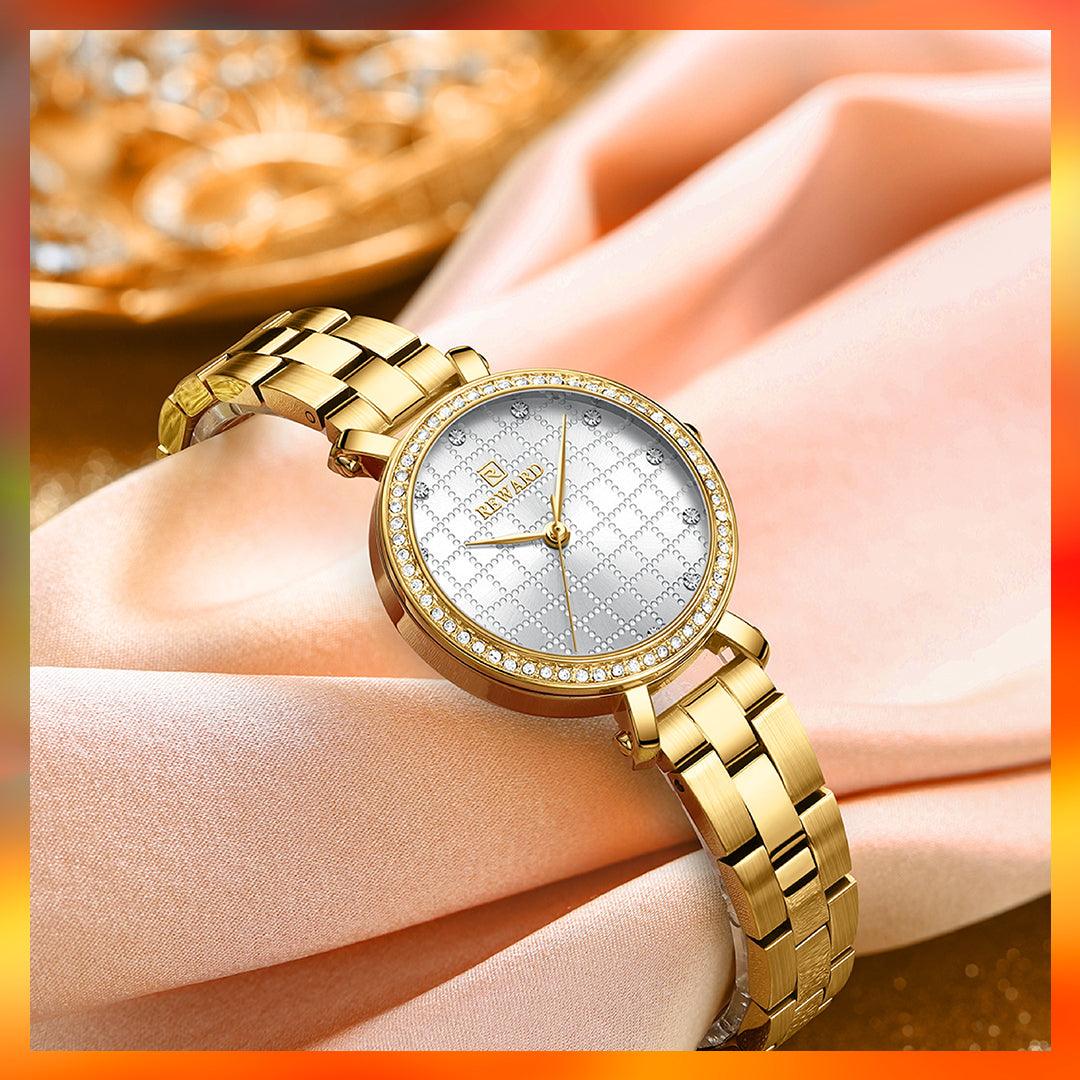 RELOJ REWARD RD21075L PIEDRAS METÁLICO DAMA - RELOJES MEDELLIN