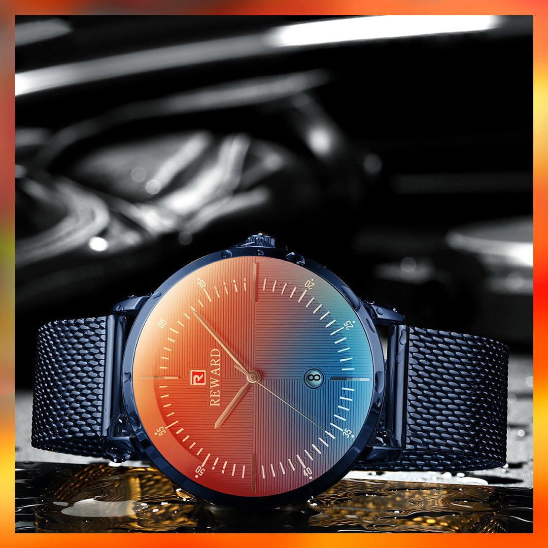 RELOJ REWARD RD62015M VIDRIO TORNASOL MALLA HOMBRE