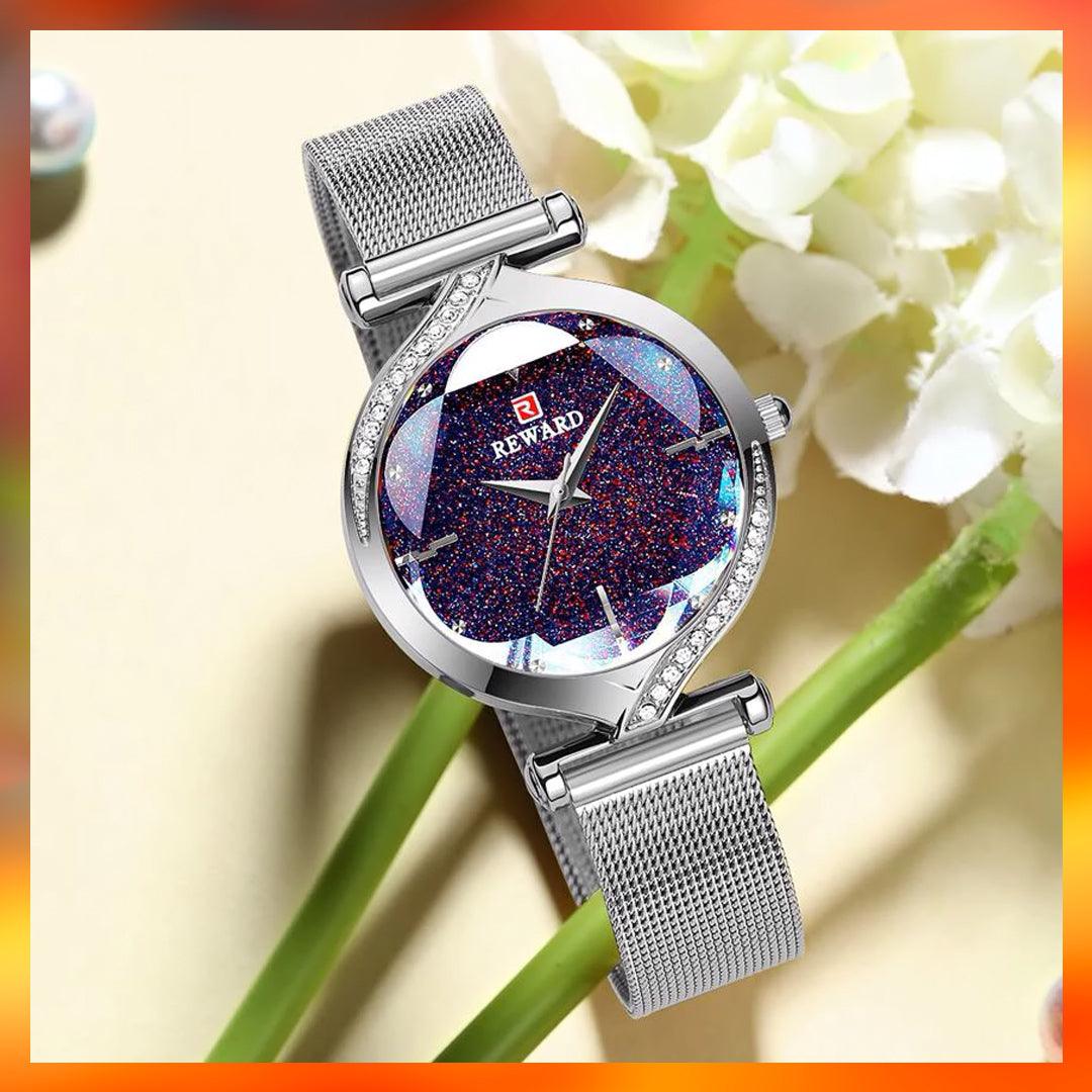 RELOJ REWARD RD22018L PIEDRAS METÁLICO DAMA - RELOJES MEDELLIN