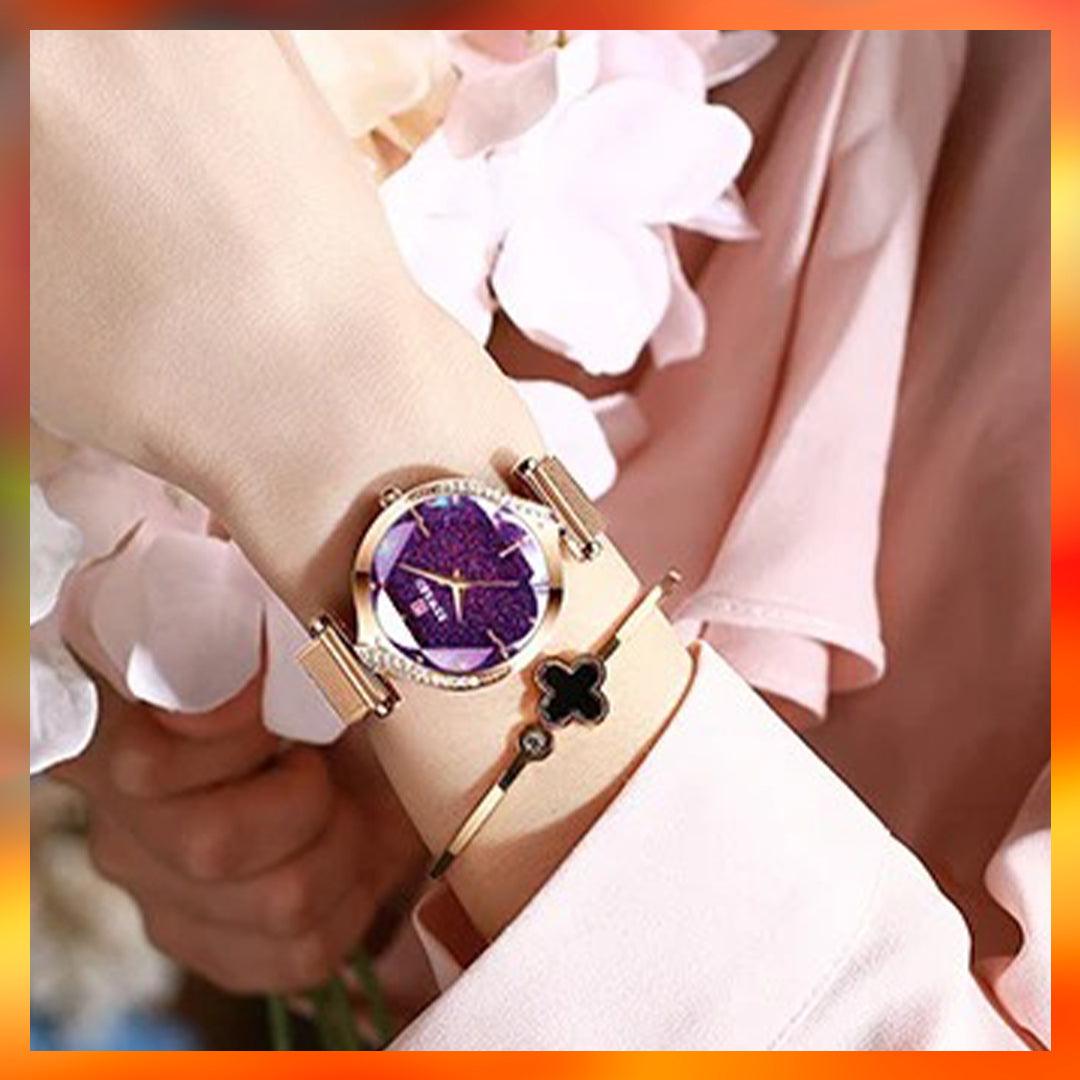 RELOJ REWARD RD22018L PIEDRAS METÁLICO DAMA - RELOJES MEDELLIN
