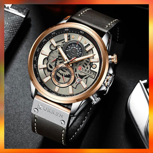 RELOJ CURREN 8380 CUERO PARA HOMBRE - RELOJES MEDELLIN
