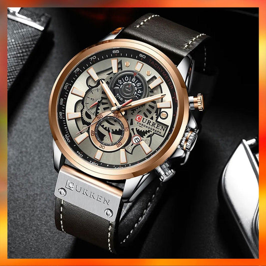 RELOJ CURREN 8380 CUERO PARA HOMBRE - RELOJES MEDELLIN