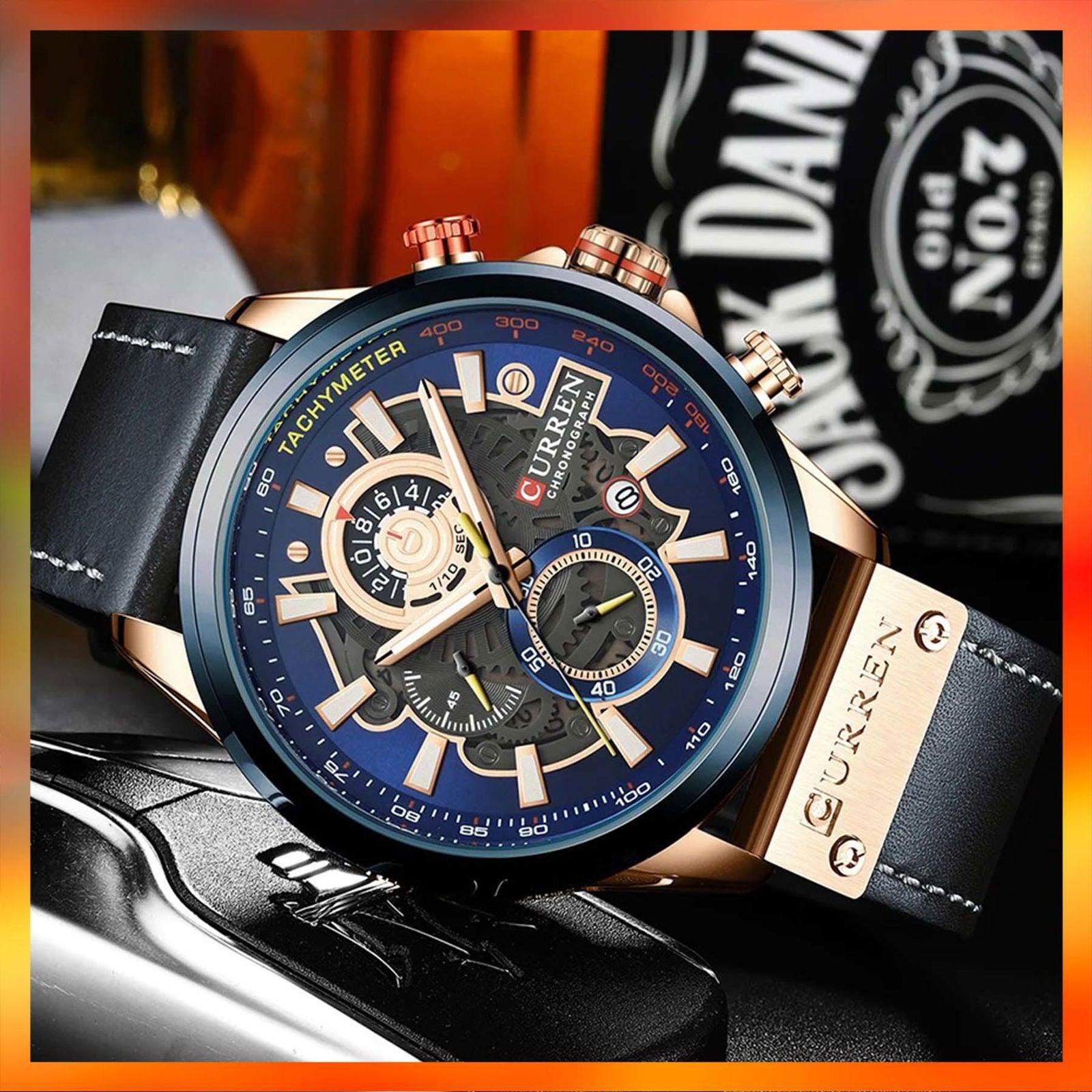 RELOJ CURREN 8380 CUERO PARA HOMBRE - RELOJES MEDELLIN