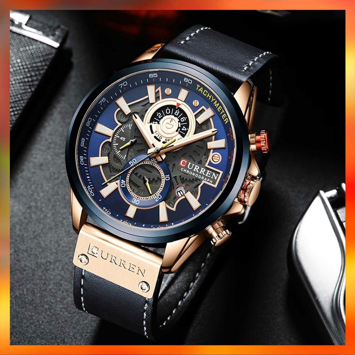 RELOJ CURREN 8380 CUERO PARA HOMBRE - RELOJES MEDELLIN
