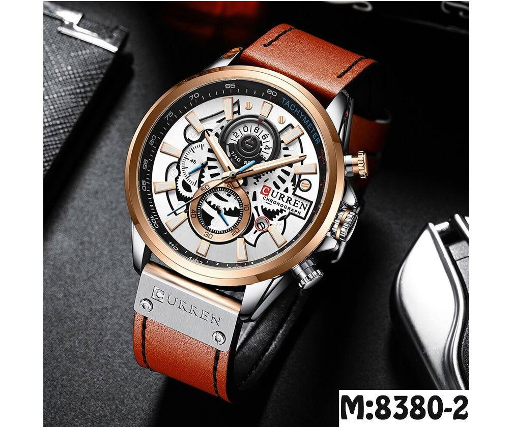 RELOJ CURREN 8380 CUERO PARA HOMBRE - RELOJES MEDELLIN