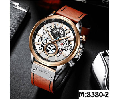 RELOJ CURREN 8380 CUERO PARA HOMBRE - RELOJES MEDELLIN