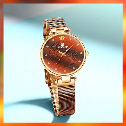 RELOJ REWARD RD22014L VIDRIO TORNASOL METAL DAMA - RELOJES MEDELLIN