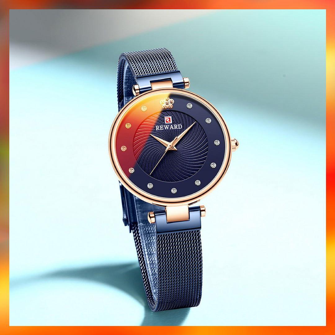 RELOJ REWARD RD22014L VIDRIO TORNASOL METAL DAMA - RELOJES MEDELLIN