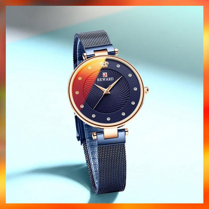 RELOJ REWARD RD22014L VIDRIO TORNASOL METAL DAMA - RELOJES MEDELLIN