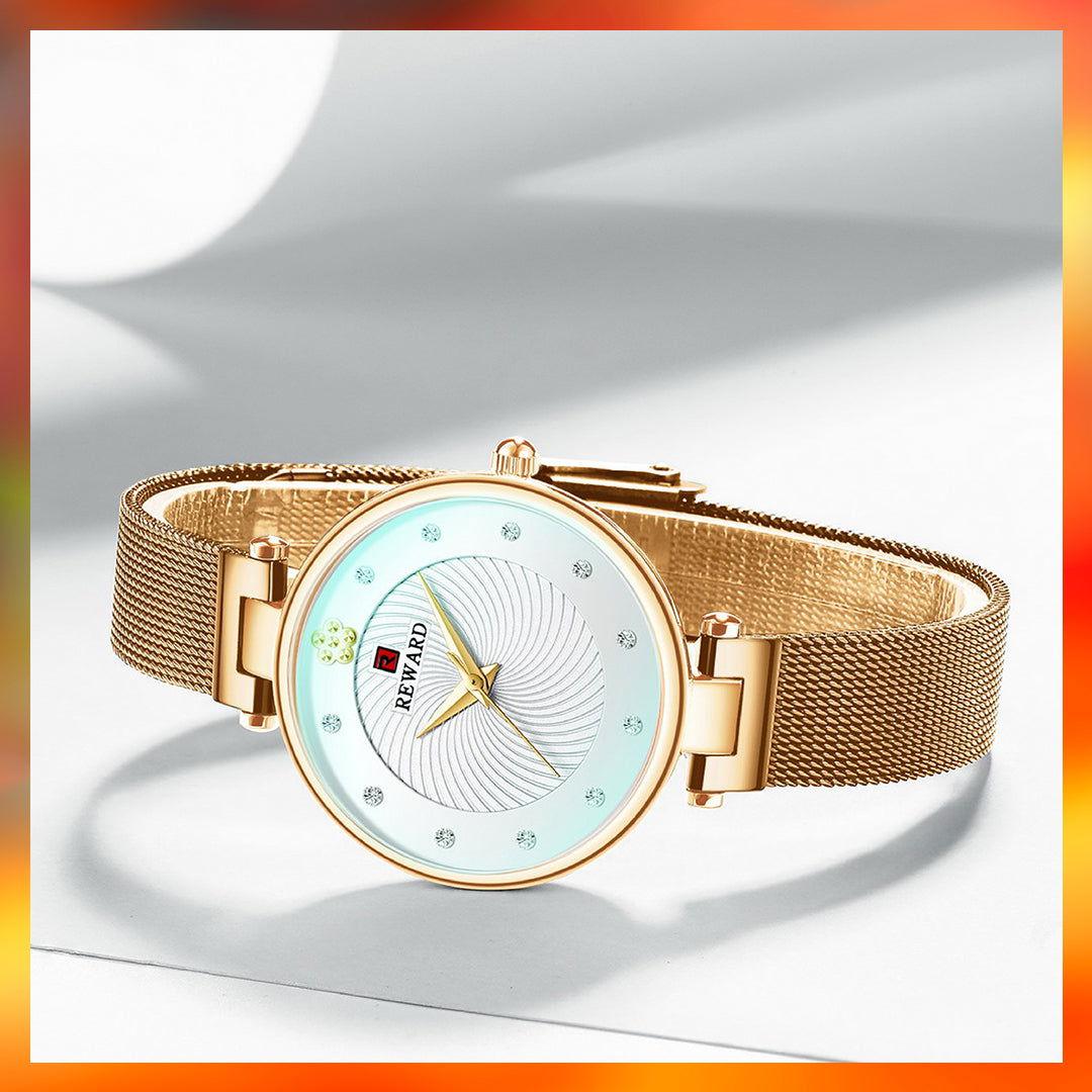 RELOJ REWARD RD22014L VIDRIO TORNASOL METAL DAMA - RELOJES MEDELLIN