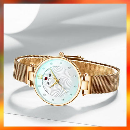 RELOJ REWARD RD22014L VIDRIO TORNASOL METAL DAMA - RELOJES MEDELLIN