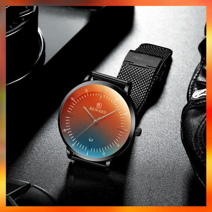 RELOJ REWARD RD62015M VIDRIO TORNASOL MALLA HOMBRE - RELOJES MEDELLIN