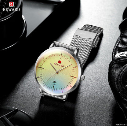 RELOJ REWARD RD62015M VIDRIO TORNASOL MALLA HOMBRE - RELOJES MEDELLIN