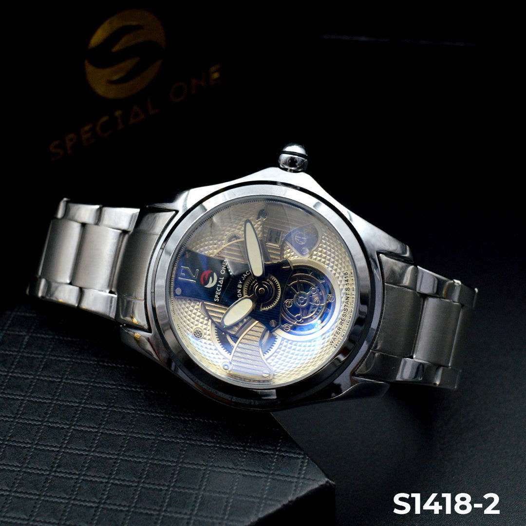 RELOJ SPECIAL ONE CUPULA METAL HOMBRE - RELOJES MEDELLIN