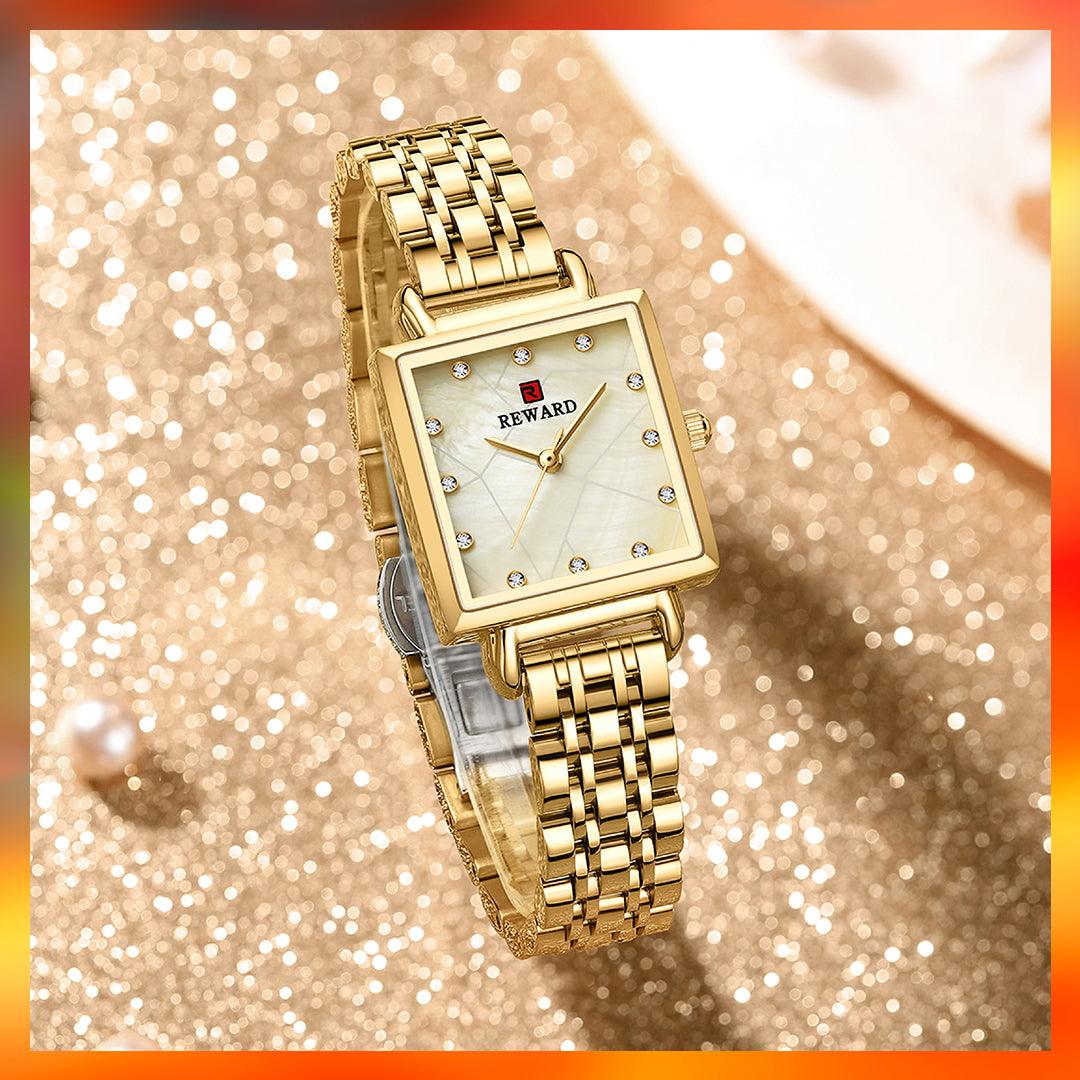RELOJ REWARD RD21041L CUADRADO METÁL DAMA - RELOJES MEDELLIN