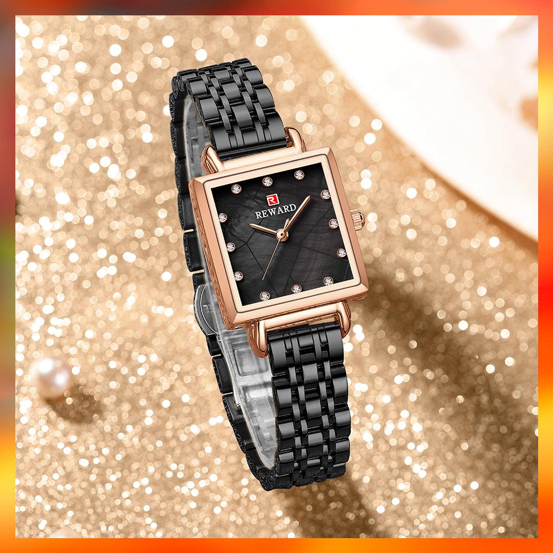 RELOJ REWARD RD21041L CUADRADO METÁL DAMA - RELOJES MEDELLIN