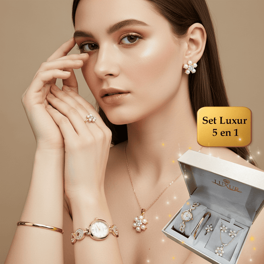 SET RELOJ LUXUR ACCESORIOS + ESTUCHE DAMA - RELOJES MEDELLIN