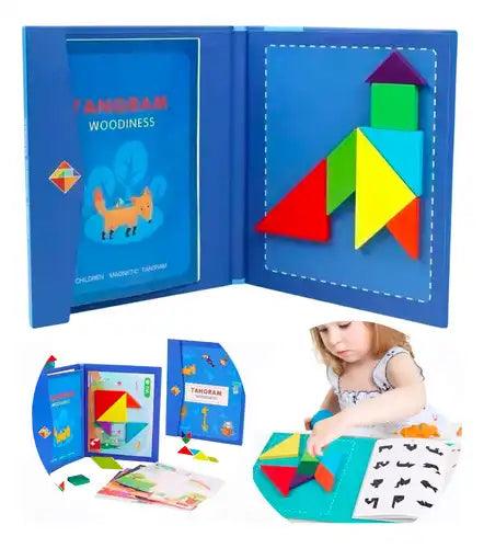 Tangram de Madera Magnético: juega, aprende  y crea - RELOJES MEDELLIN